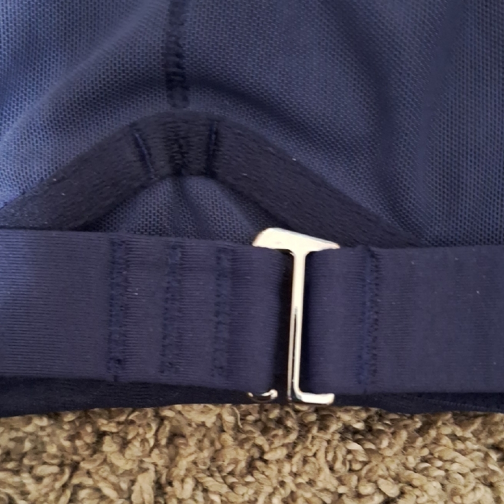 Athleta "Maldives" Tankini Swim Bra Fitted Cut-Out Tankini Top - 40B/C - Navy - Picture 9 of 10